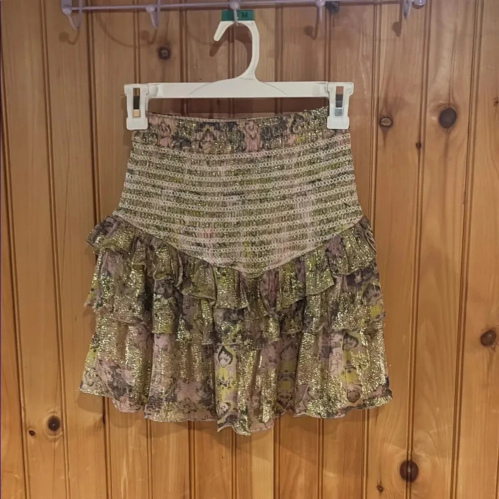 HEMANT & NANDITA ruffle mini skirt